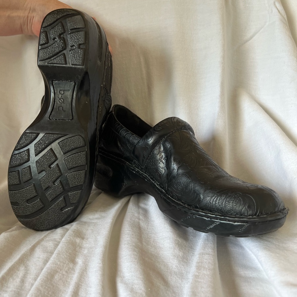 BOC Black leather designed shoes